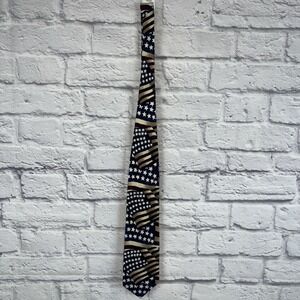 Tango By Max Raab Men's 100% Silk Americana Flag Tie